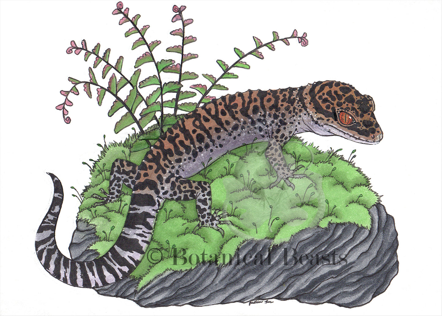 "Bawangling Cave Gecko" - print